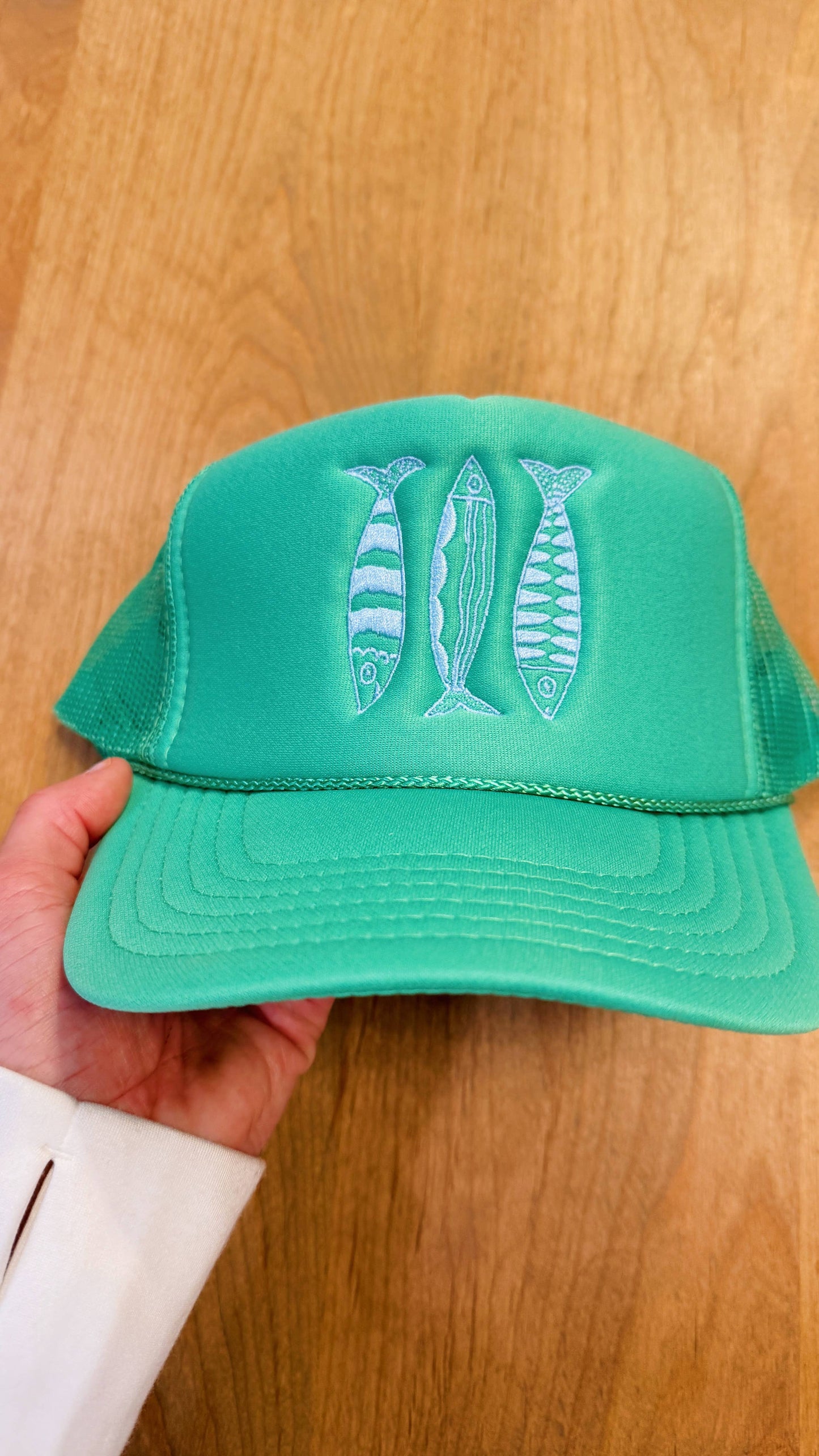 La Fete Goods Blue Sardine Summer Trucker Hat