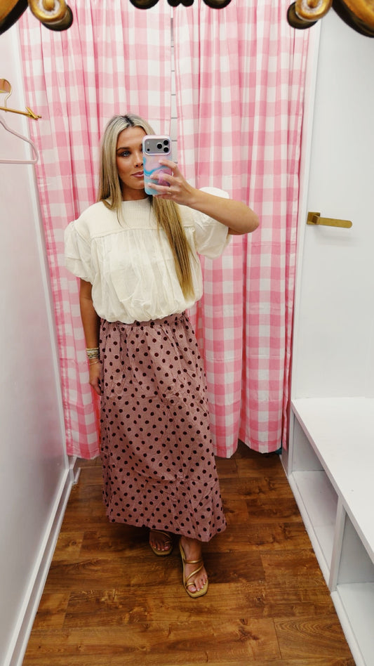 La February Ivory Top