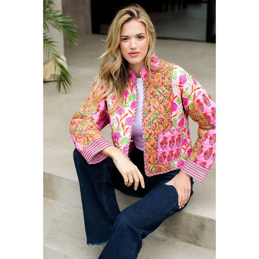 THML Pink Quilted Jacket