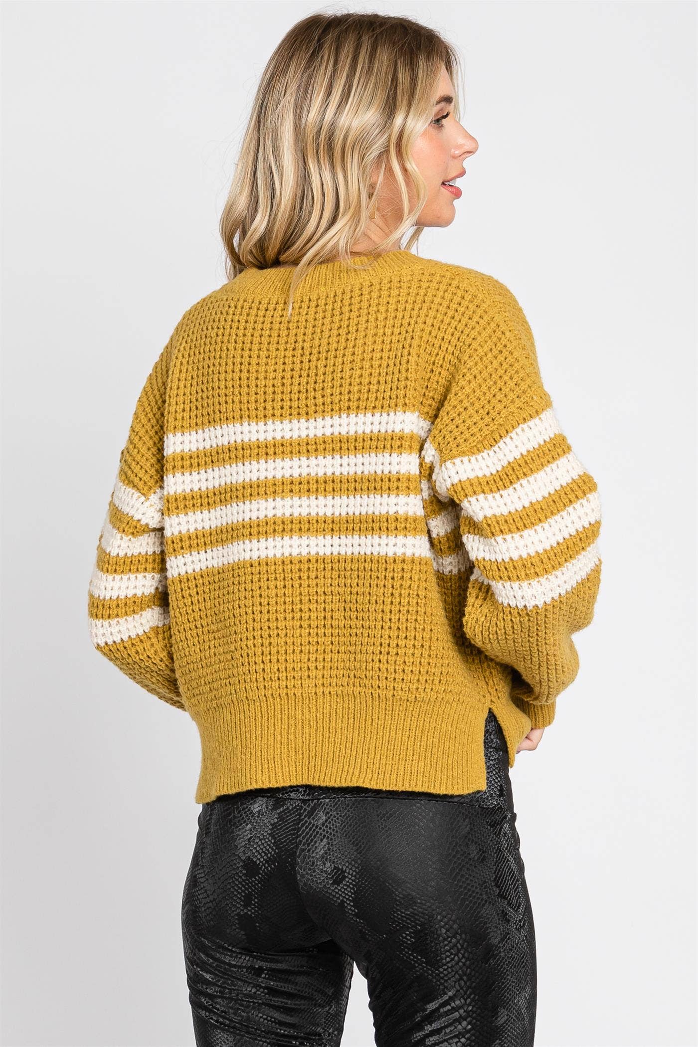 Waffle Knit Cardigan: SW1899