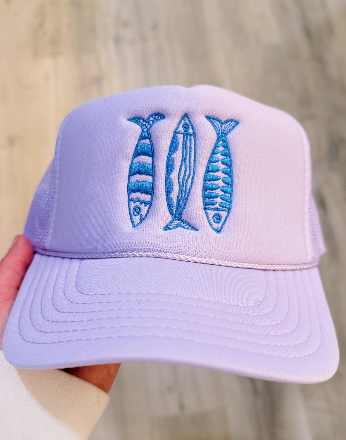 La Fete Goods Lavender Sardine Summer Trucker Hat