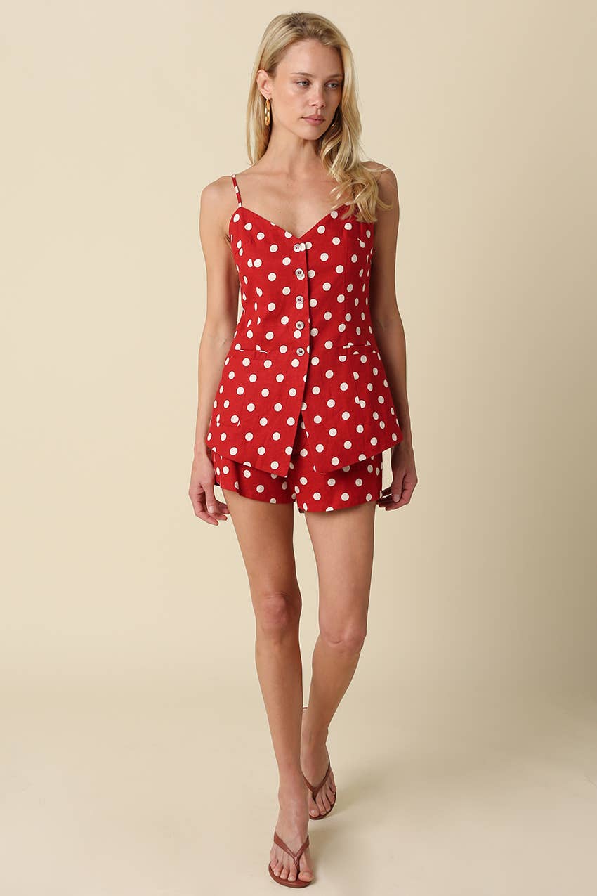 Maribel Polka Dot Mini Shorts