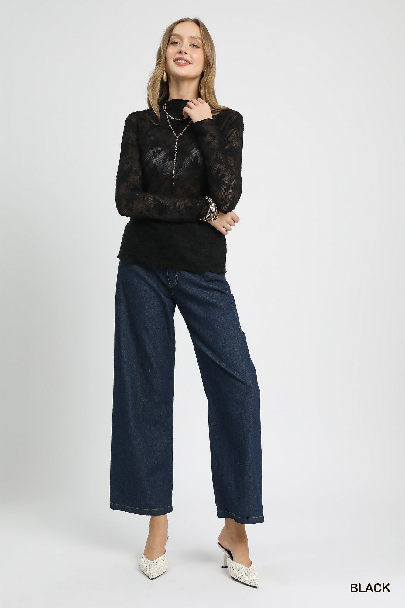 Umgee Black Lace Shirt