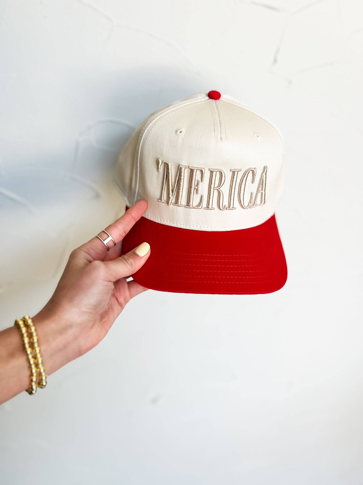 Pierce + Pine 'Merica Tone Puff Hat