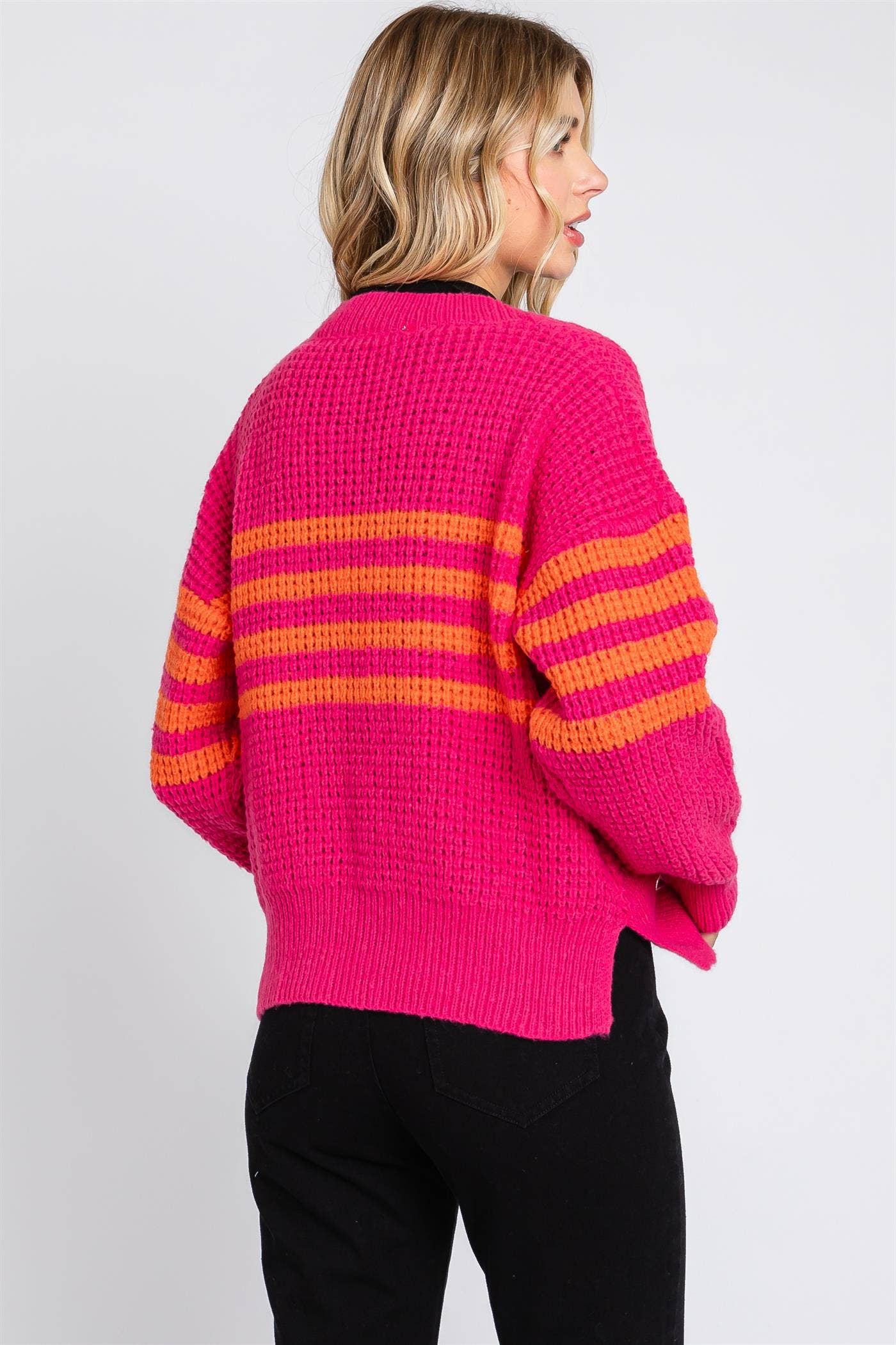 Waffle Knit Cardigan: SW1899