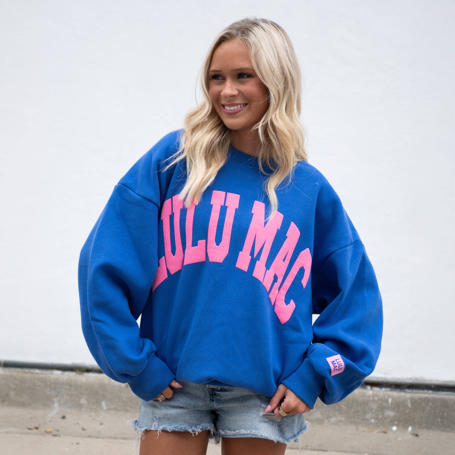 Girlie Girl Blue/Pink Lulu Mac Sweatshirt