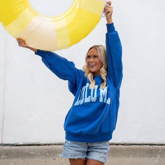 Girlie Girl Royal/Light Blue Lulu Mac Sweatshirt