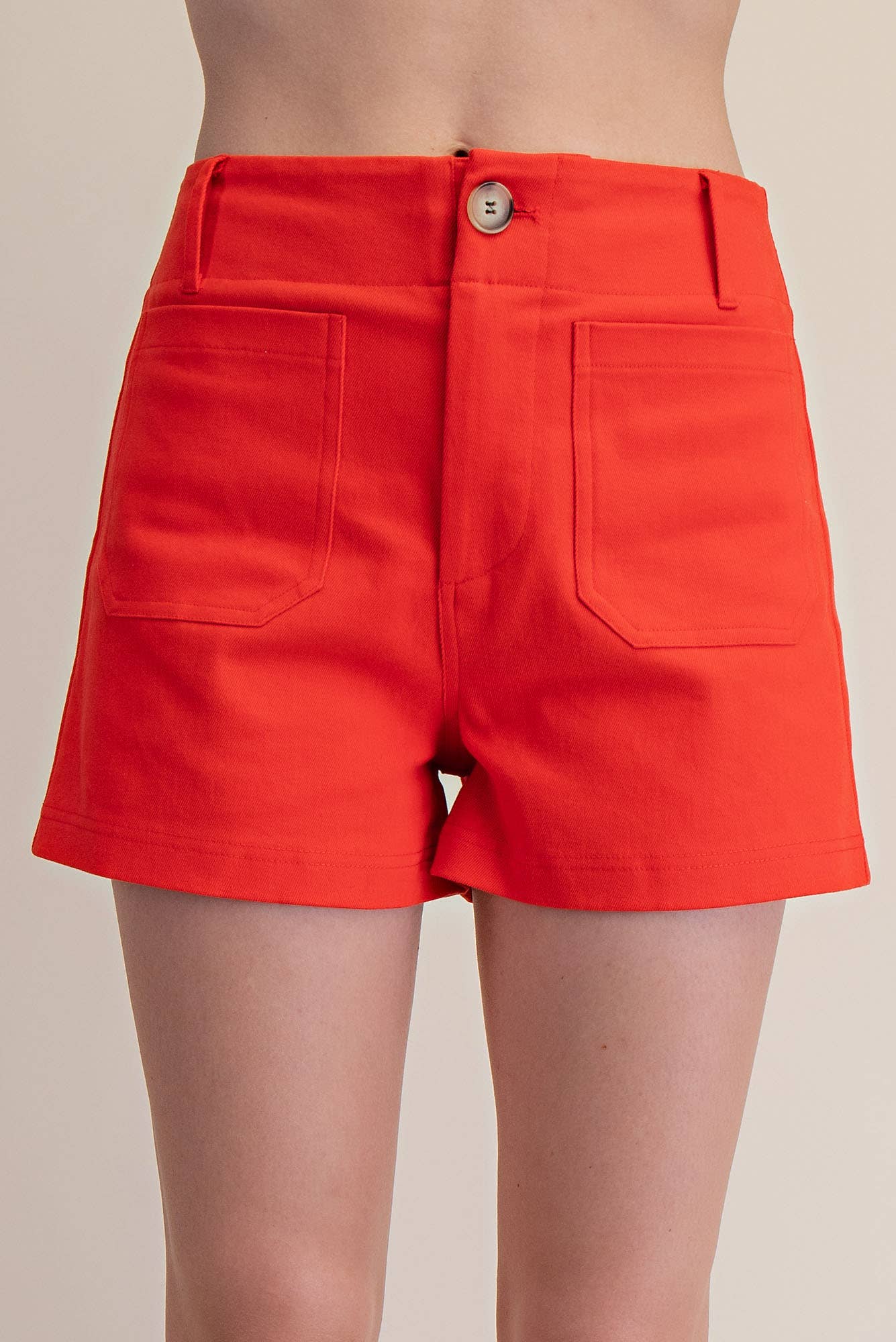 Glam Red Stretch Shorts