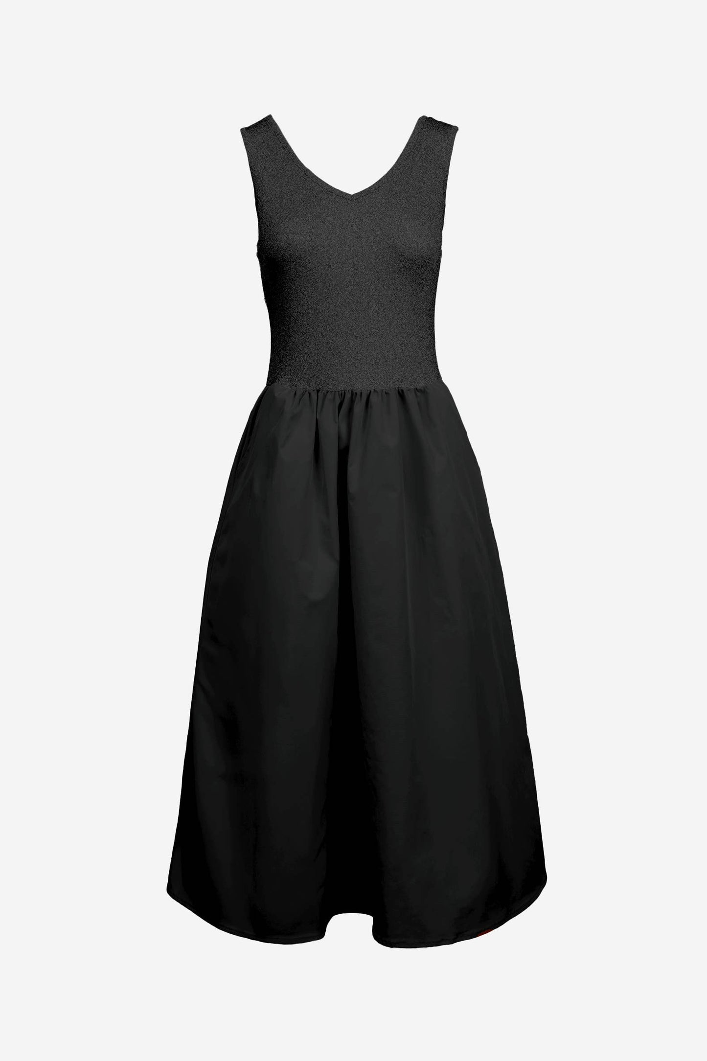 Sleeveless Neck Midi Dress