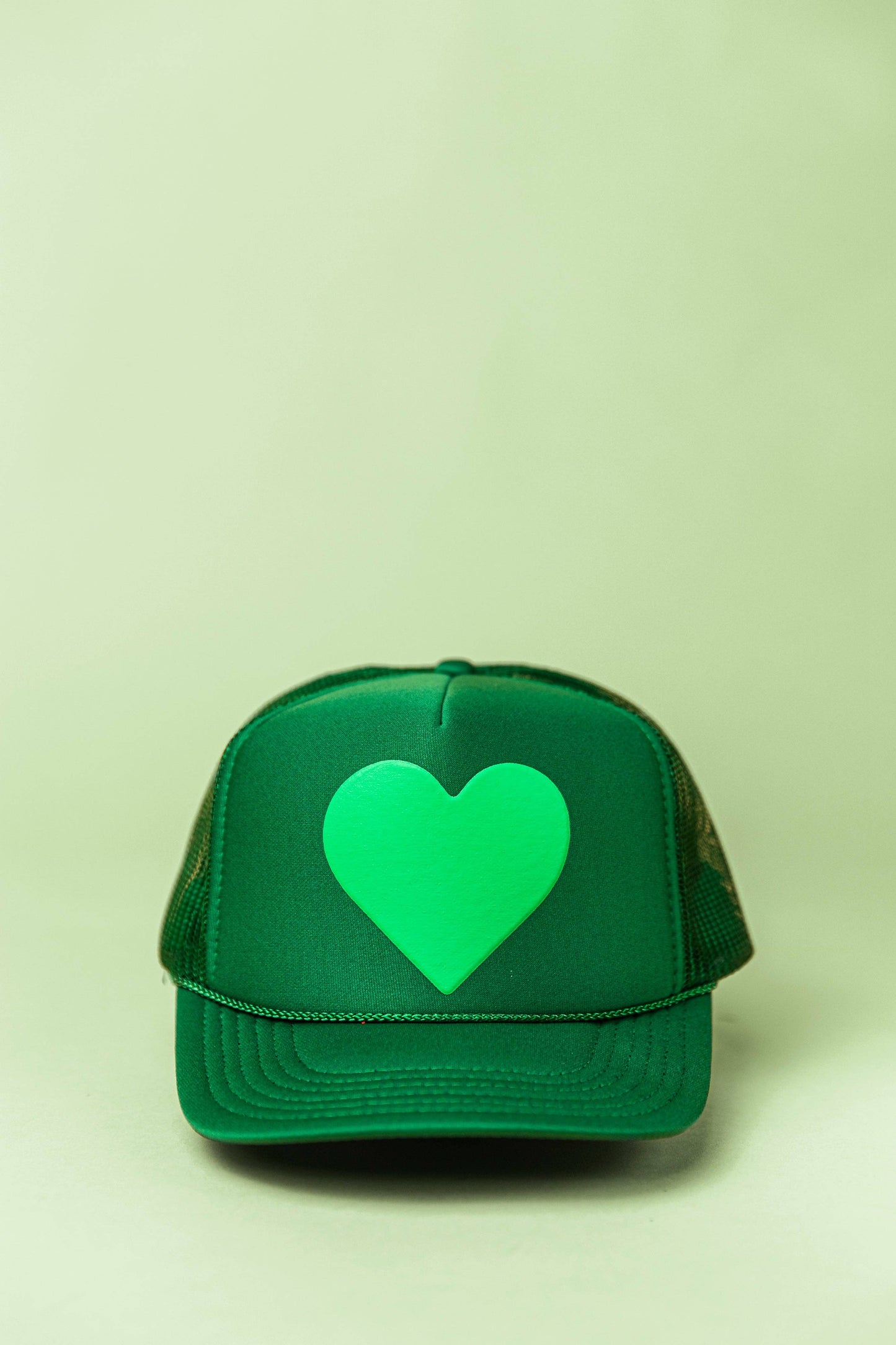 Ascot + Hart Kelly Green Lucky Heart Trucker