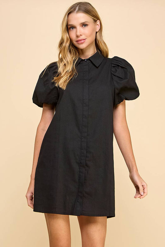 TCEC Button Down Shift Dress