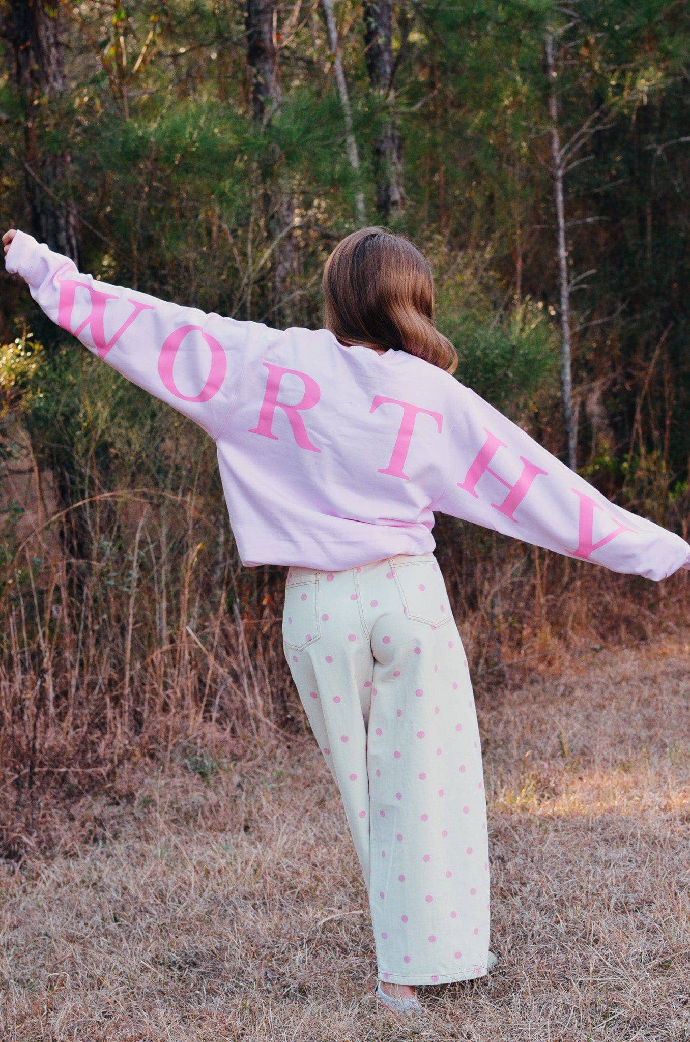 Southern Bliss Co. Light Pink Worthy Sweatshirt