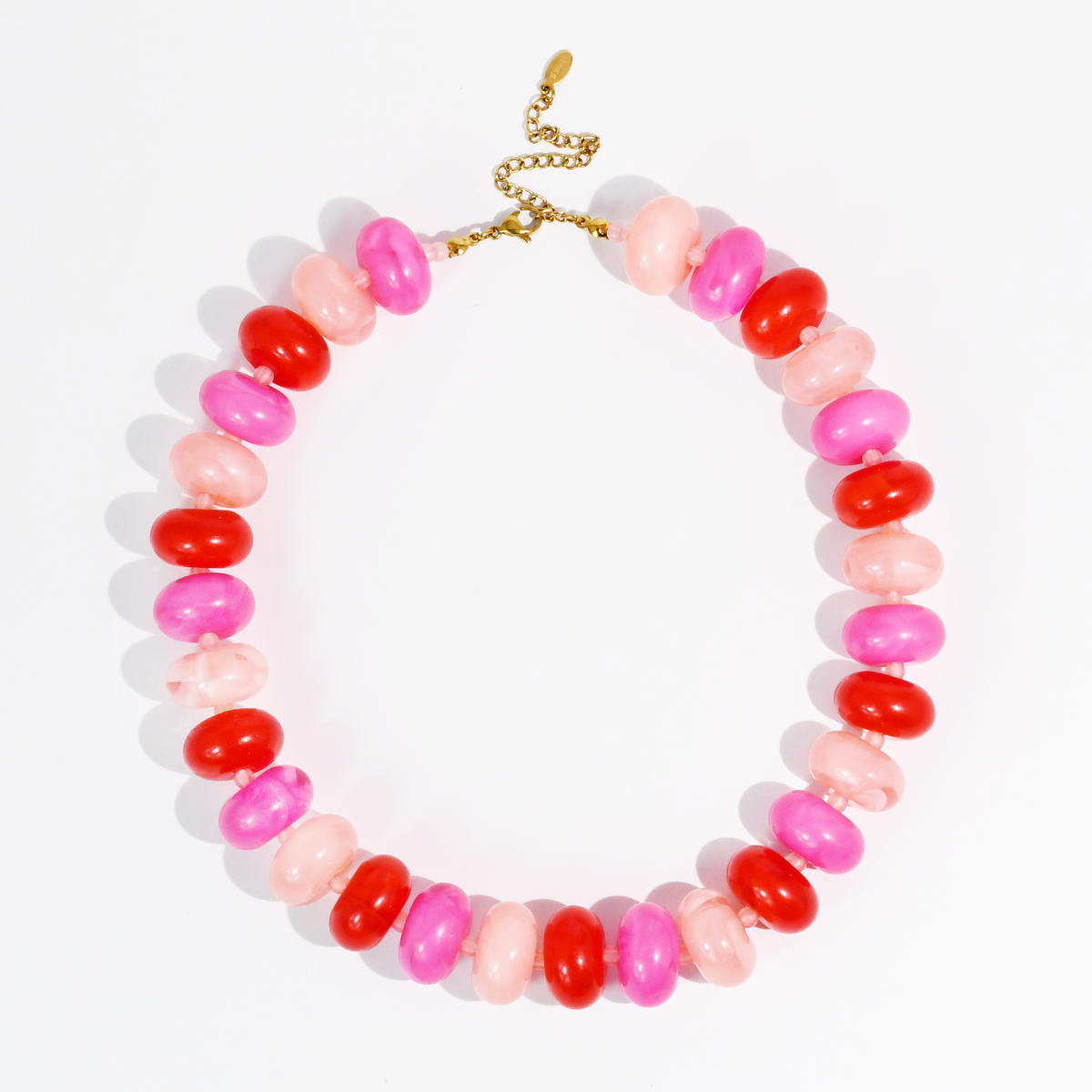 Sugar Multi Red and Pink Necklace