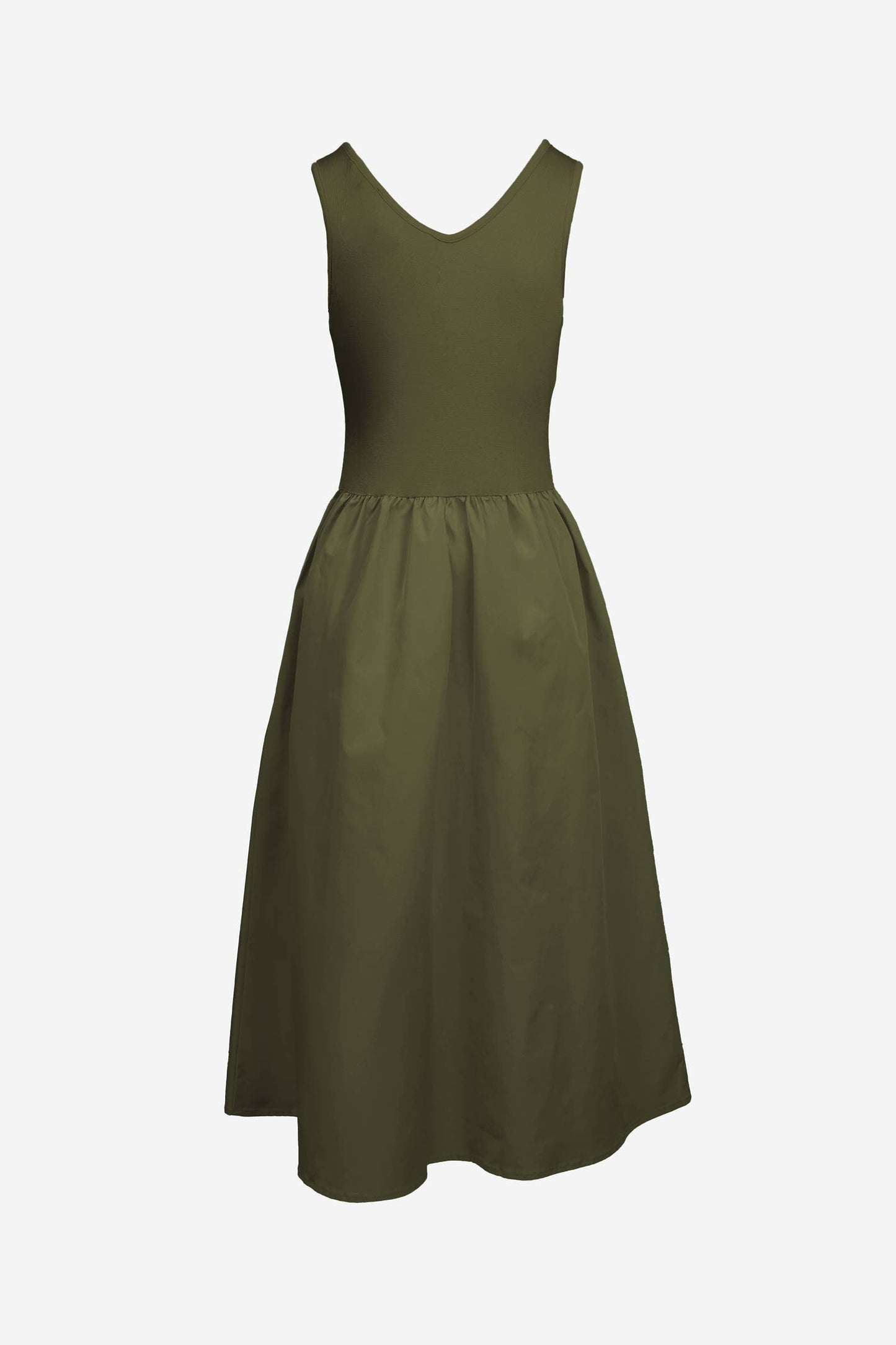 Sleeveless Neck Midi Dress