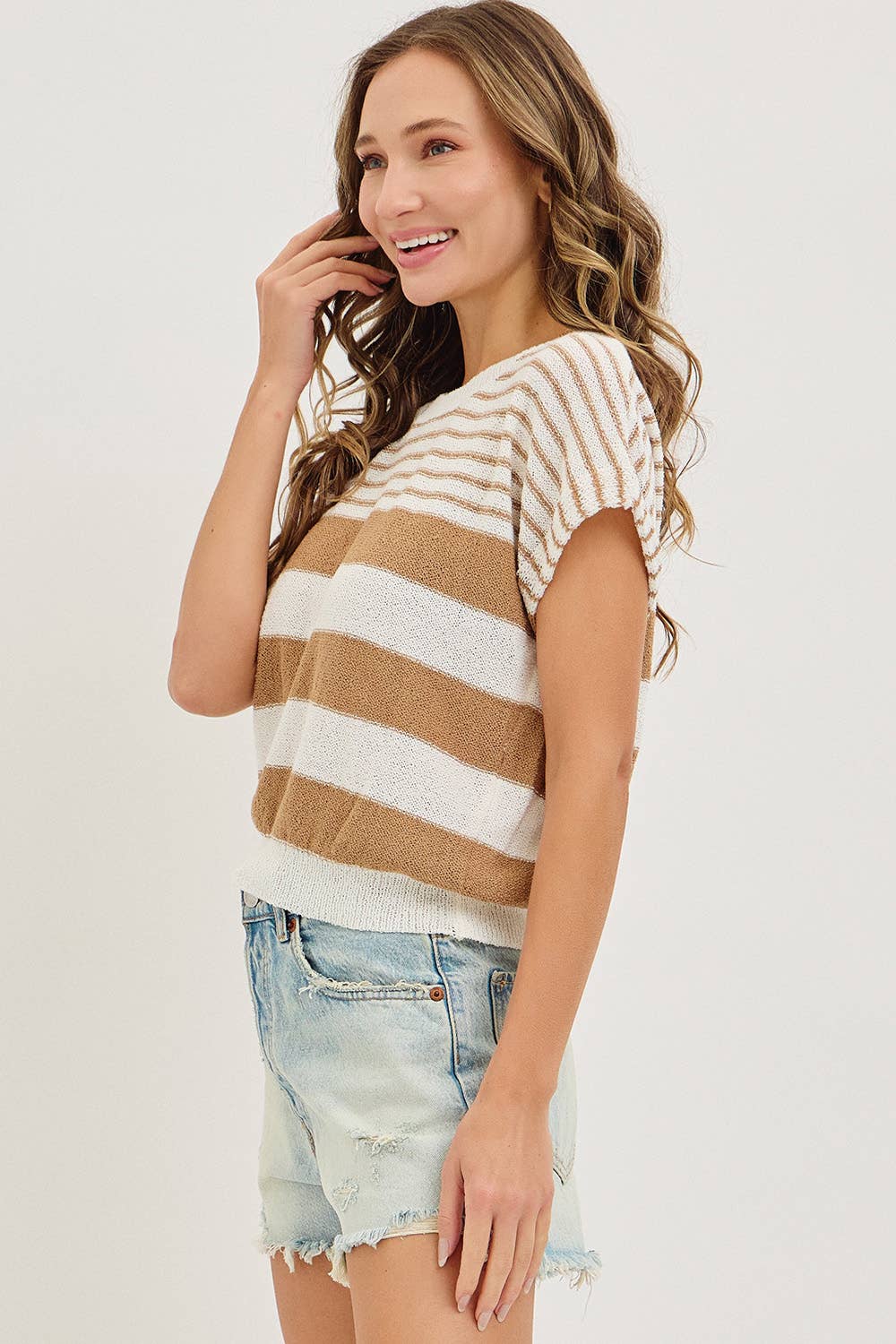 STRIPED SPRING/ SUMMER  KNIT TOP