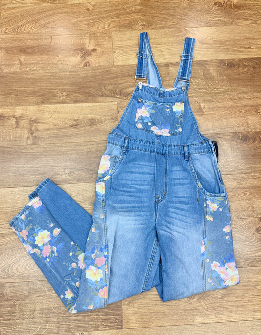 J. NNA Floral Overalls