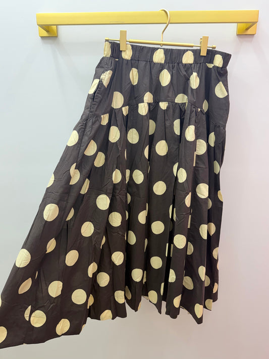 Mittoshop Brown/Cream Polka Dot Skirt
