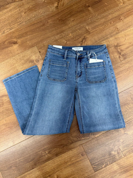 Vervet Mid Rise Slim Crop Jeans (LV2272)