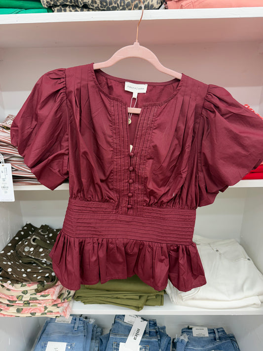 Entro Burgundy Top (T32901)