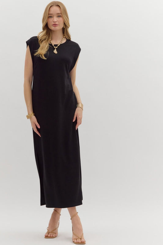 Entro long black dress