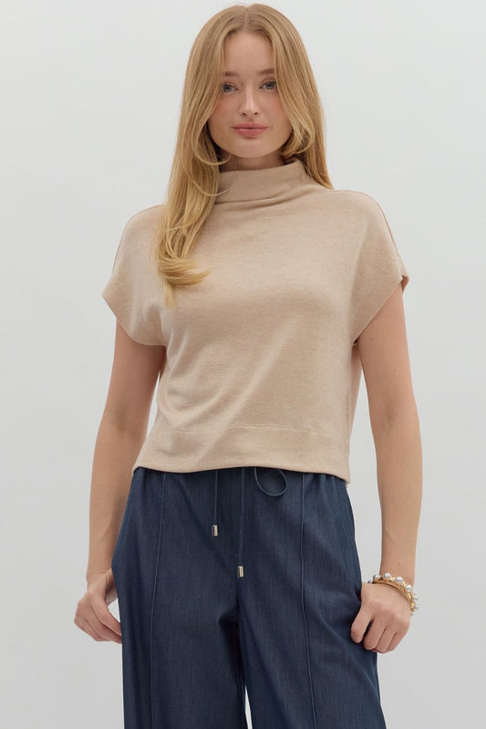 Entro short sleeve sweater - Oatmeal