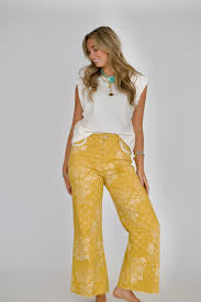 Poppy & Pine Mustard Bandana Jean (JN-YLW1025)