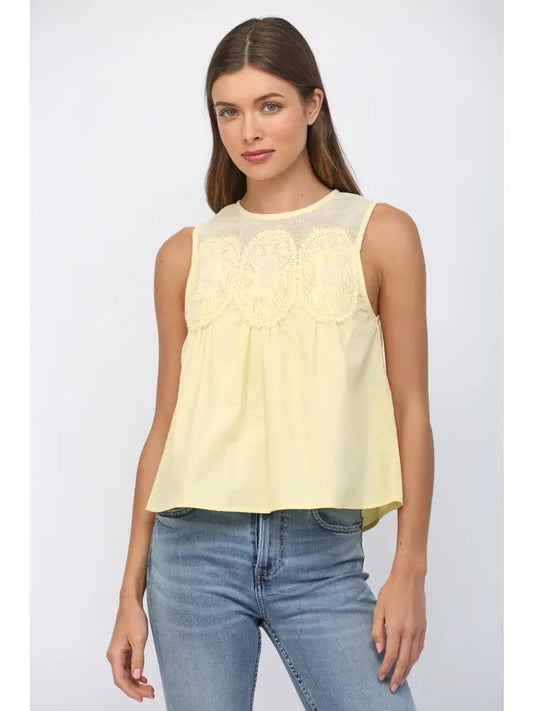 Fate Sleeveless Yellow Mesh Shirt