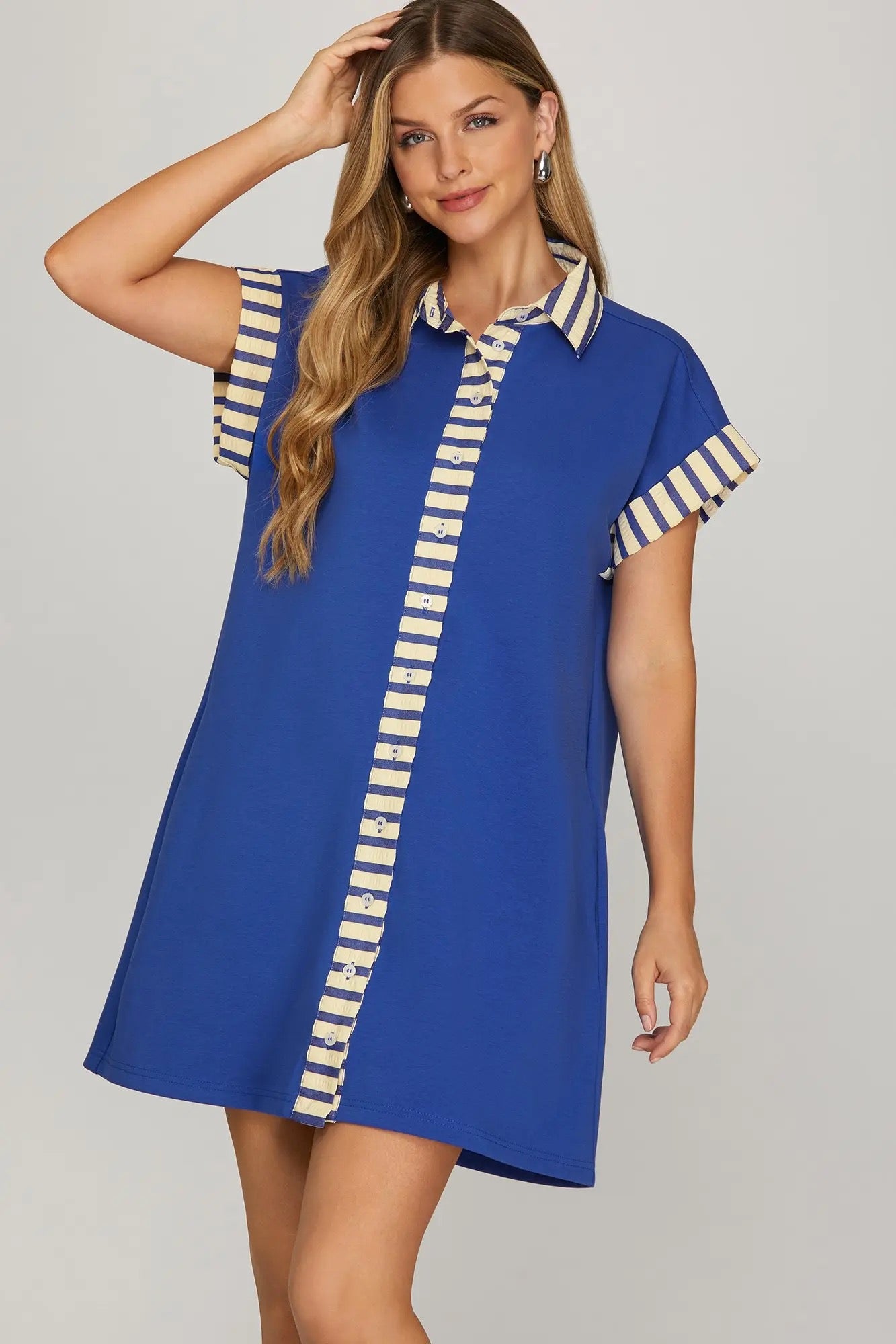 She + Sky Royal Blue Midi Dress