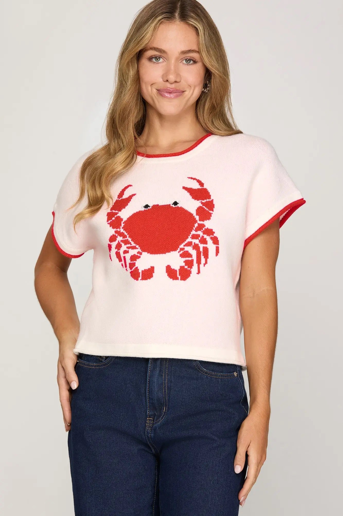 She + Sky Crab Sweater