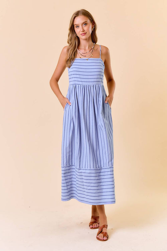 Doe & Rae Light Blue Maxi Dress - 27905D