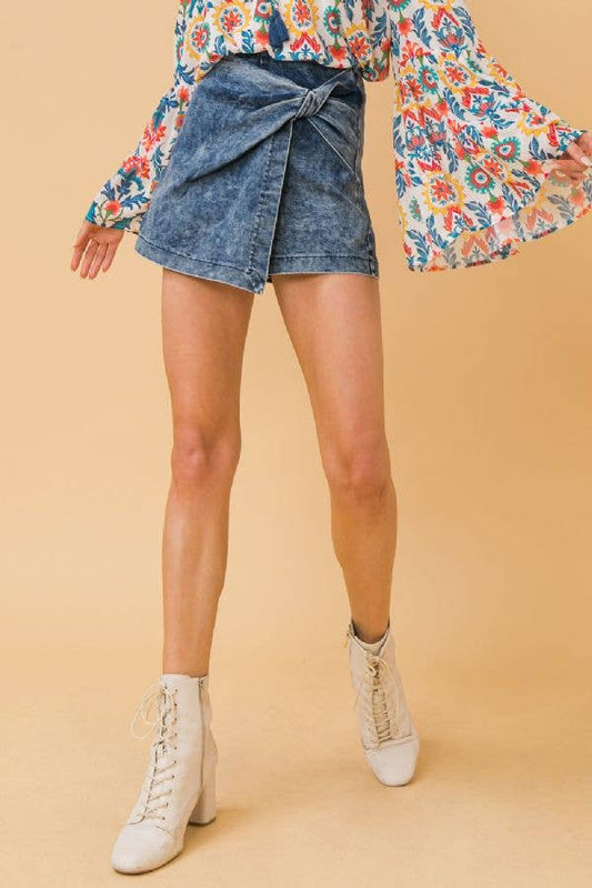 Flying Tomato Acid Wash Skort