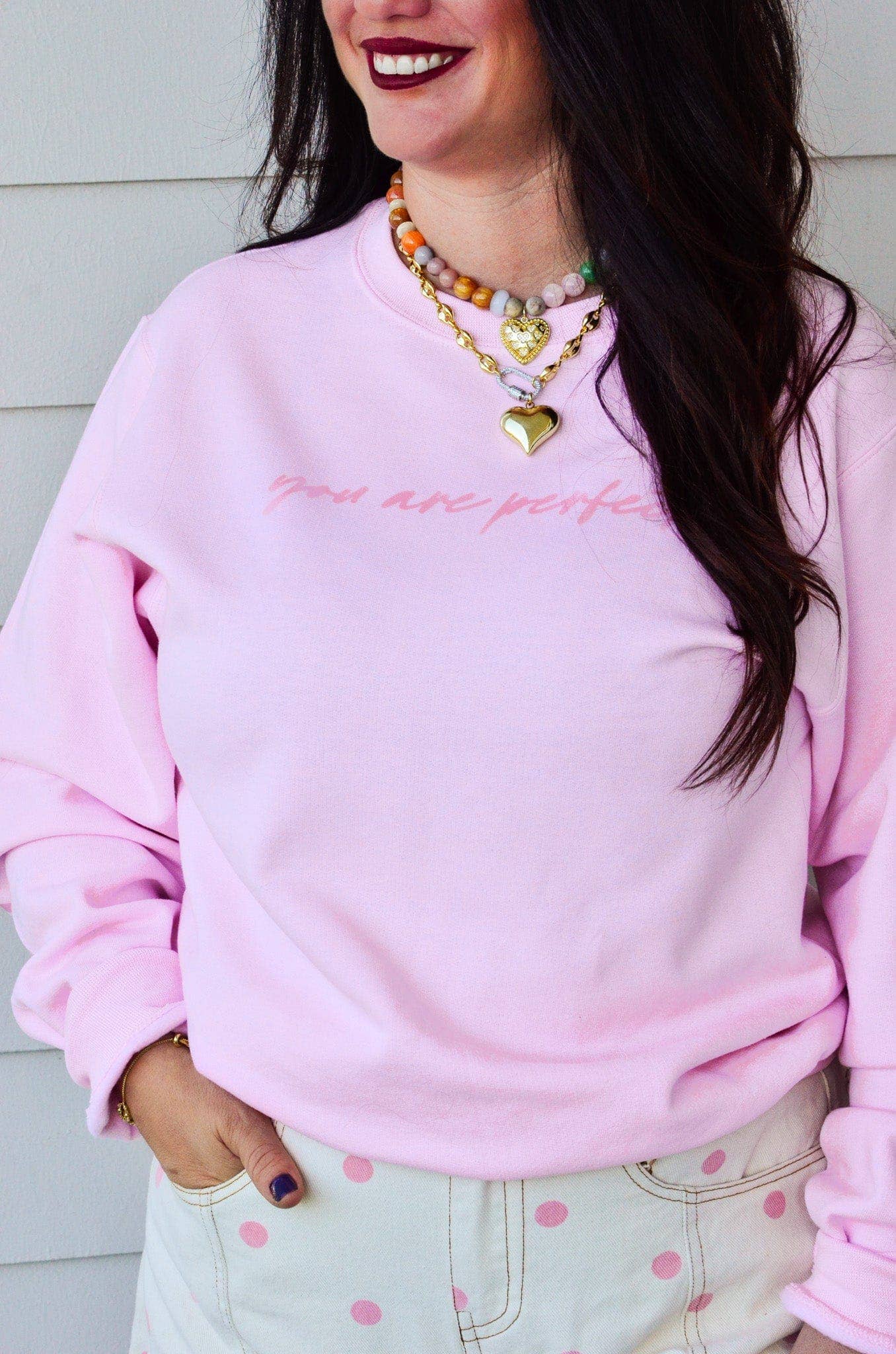 Southern Bliss Co. Light Pink Worthy Sweatshirt