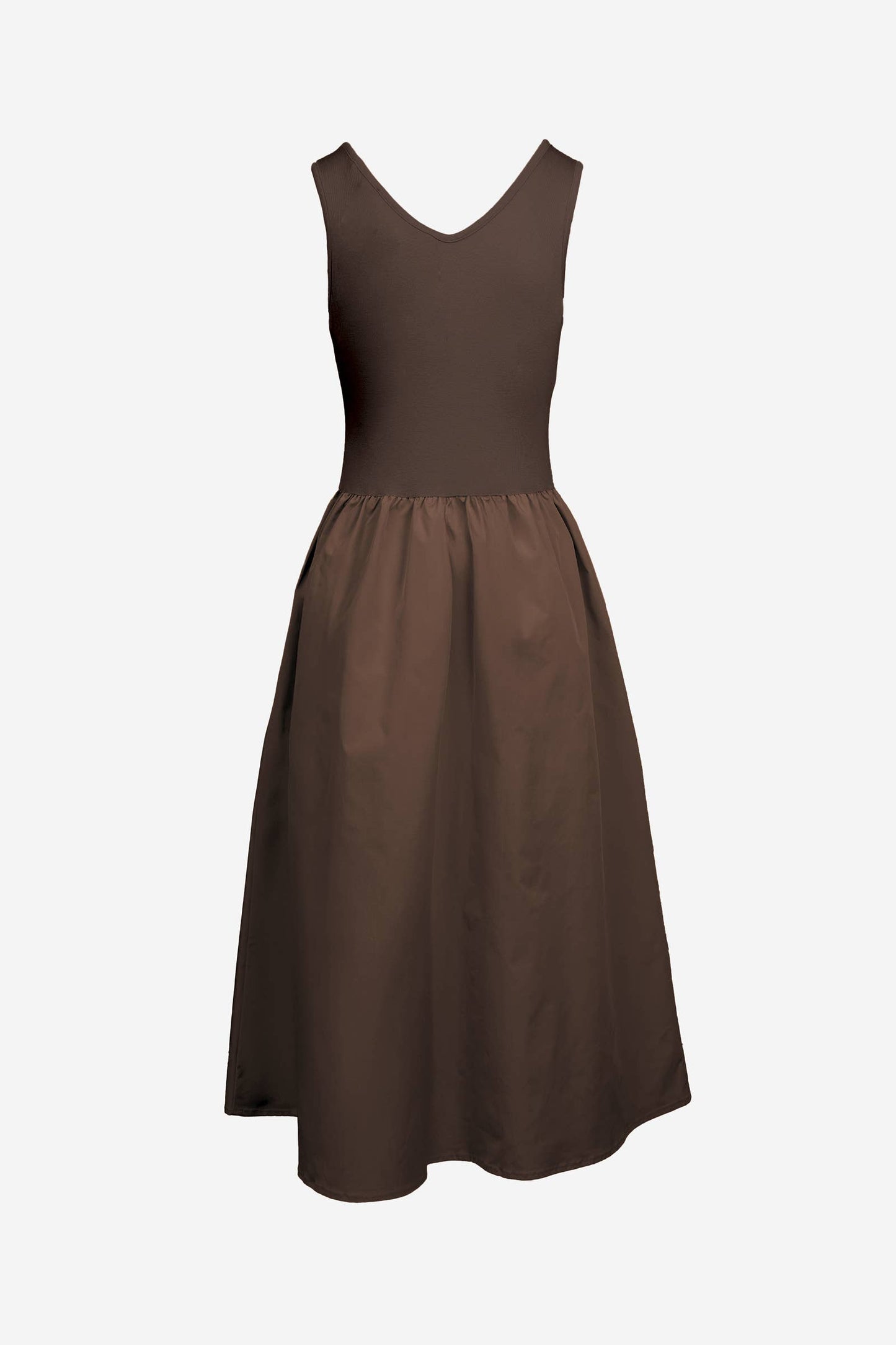 Sleeveless Neck Midi Dress