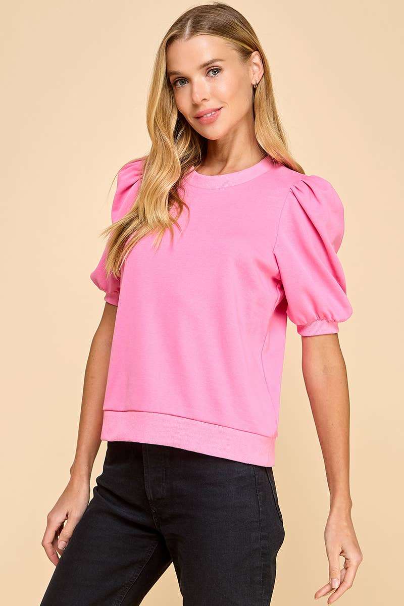 TCEC Puff Sleeve Sweatshirt PINK