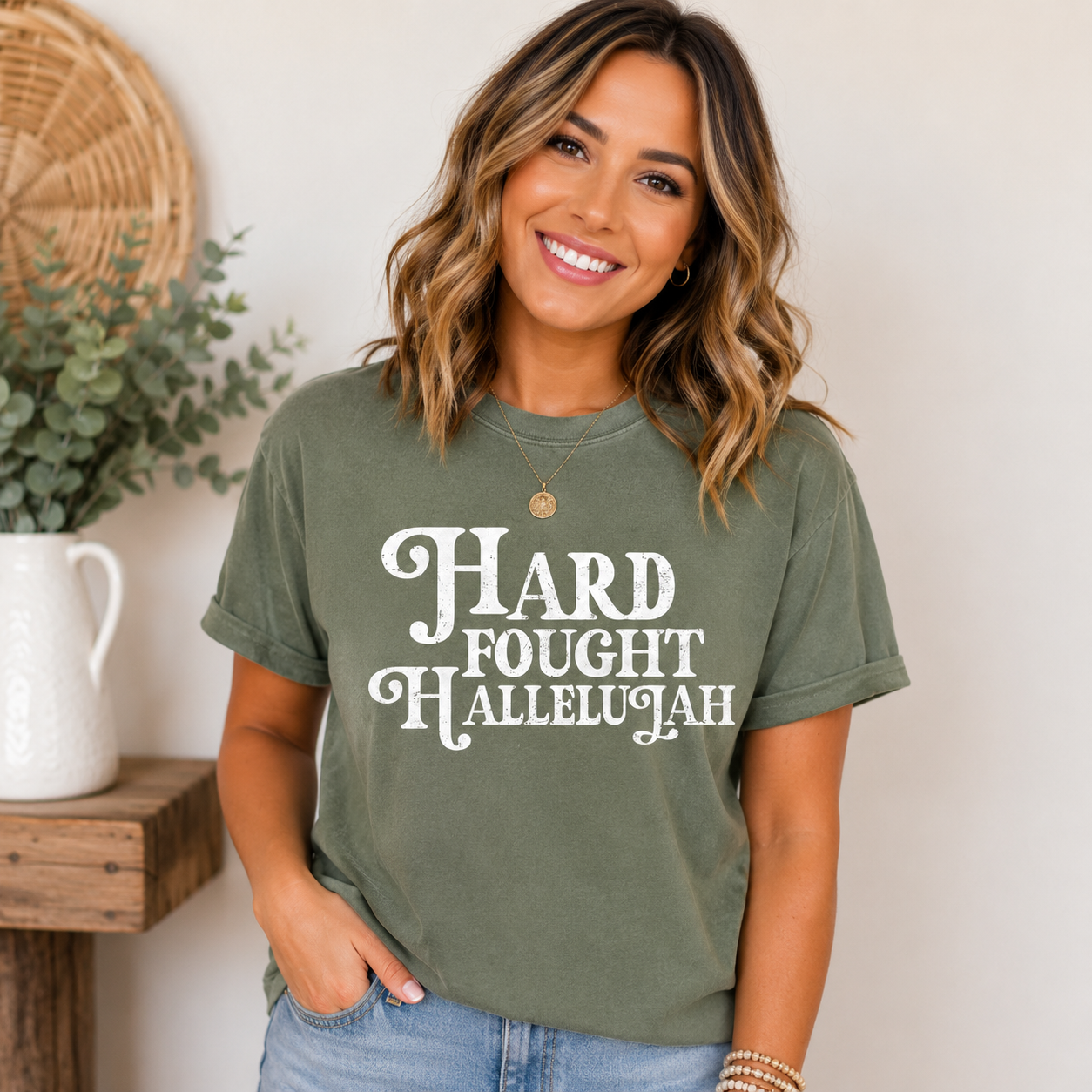 Southern my Sass Hard Fought Hallelujah Comfort Color Shirt