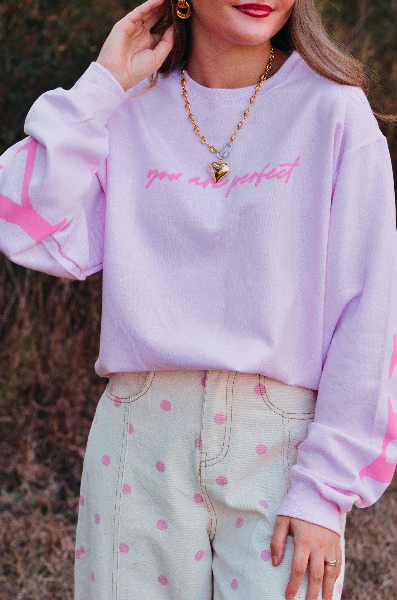 Southern Bliss Co. Light Pink Worthy Sweatshirt