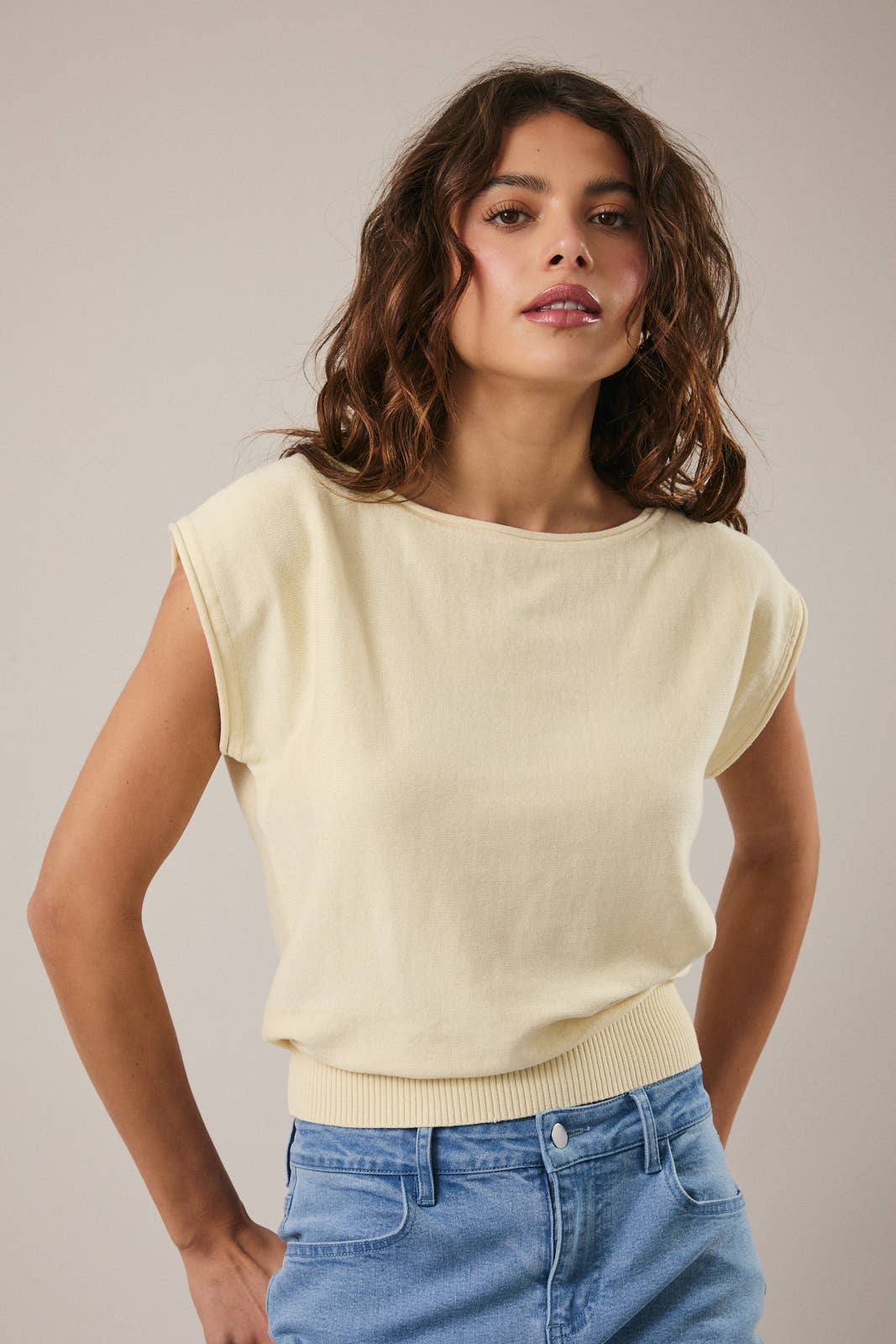 Sunday Edition Boat Neck Knit Top