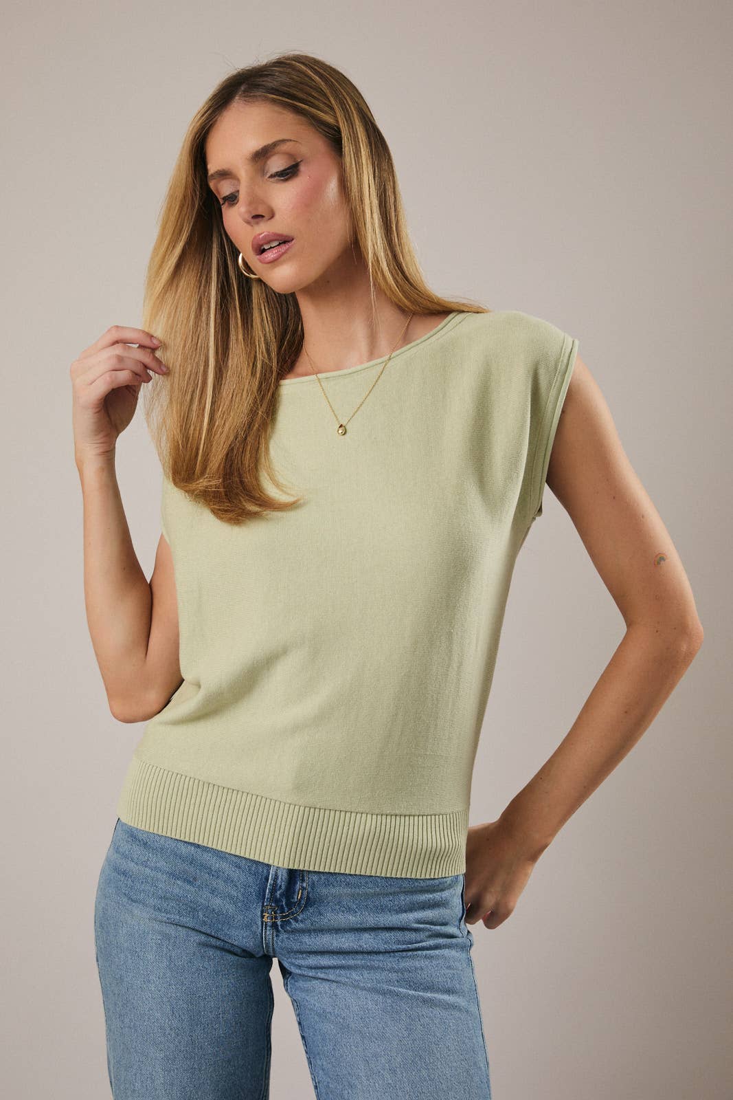 Sunday Edition Boat Neck Knit Top