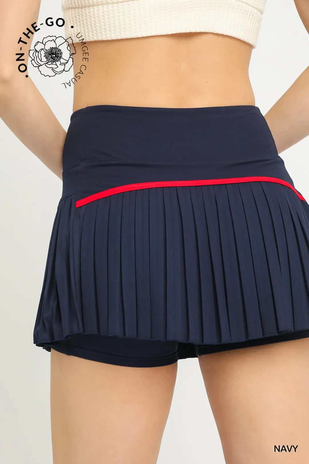 Umgee Navy Activewear Skort