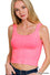Zenana Coral Stone Washed Tank Top