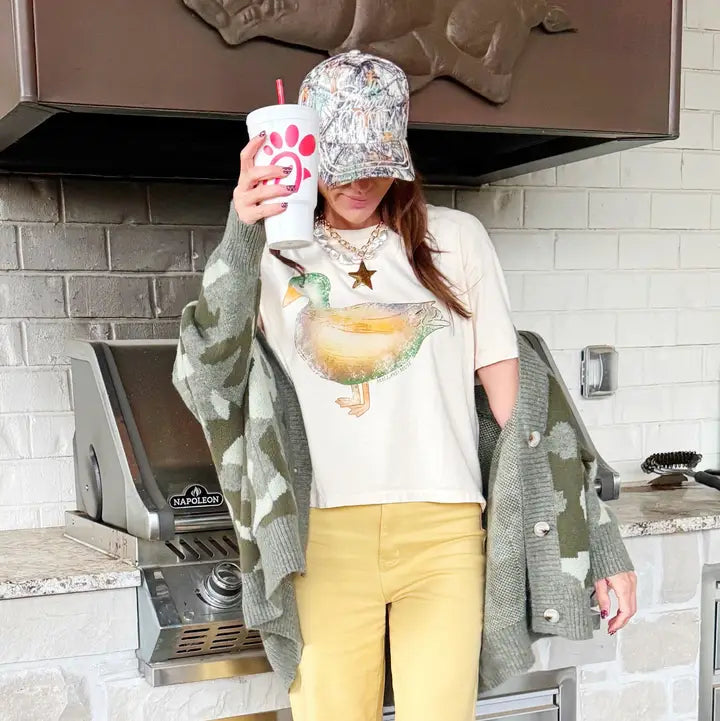 Poppy & Pine Mallard Muse Cropped Tee