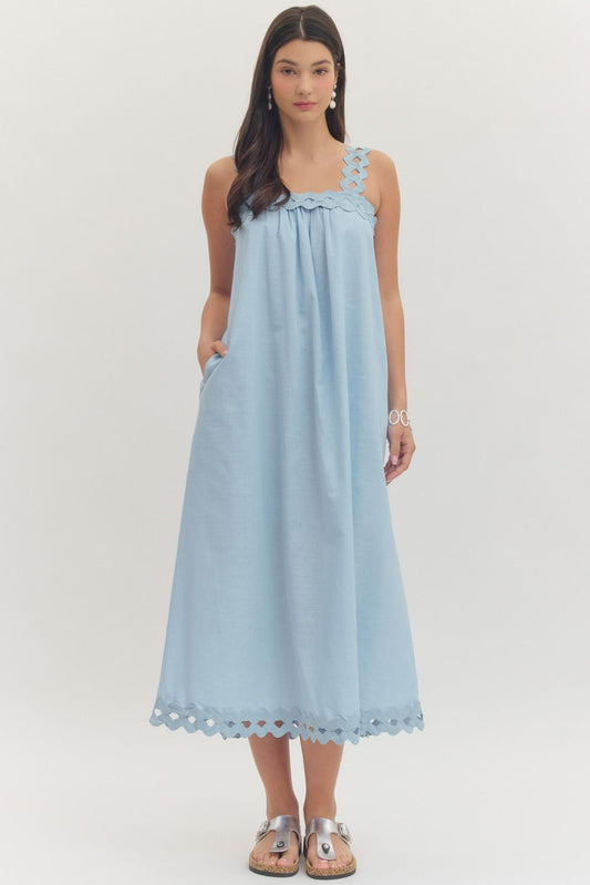 Entro Light Blue Ric-Rac Sundress