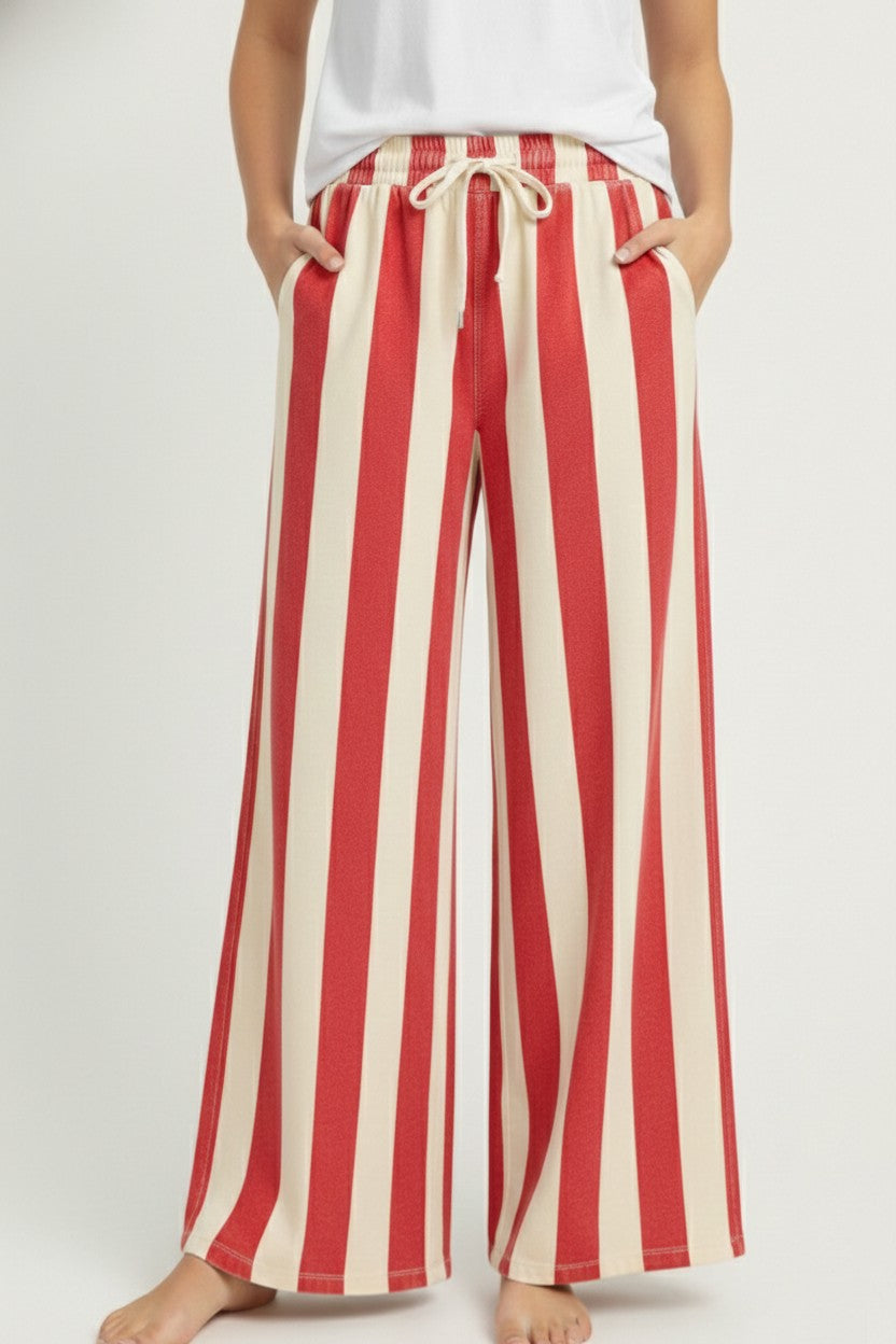 LovLov Red Striped Drawstring Pant