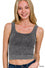 Zenana Black Stone Washed Tank Top
