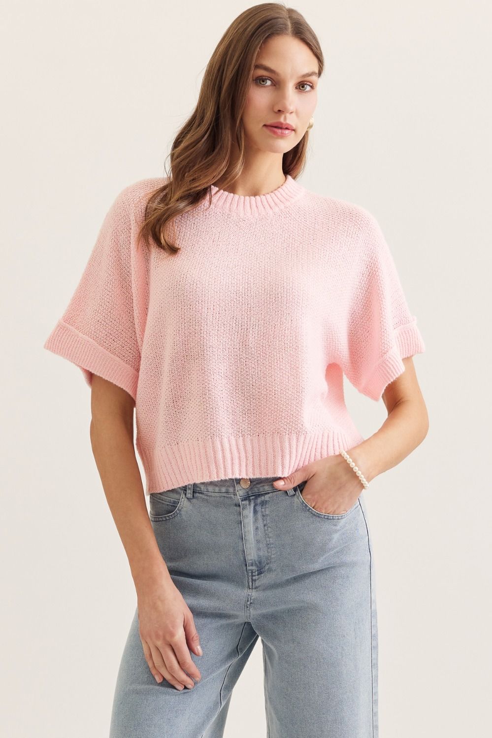 Entro Pink Knit Top