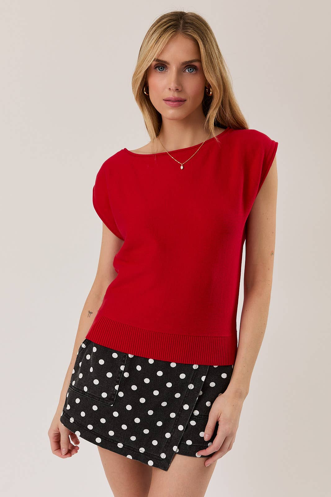 Sunday Edition Boat Neck Knit Top
