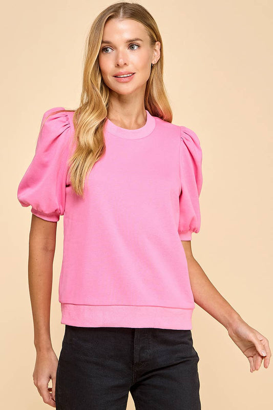 TCEC Puff Sleeve Sweatshirt PINK