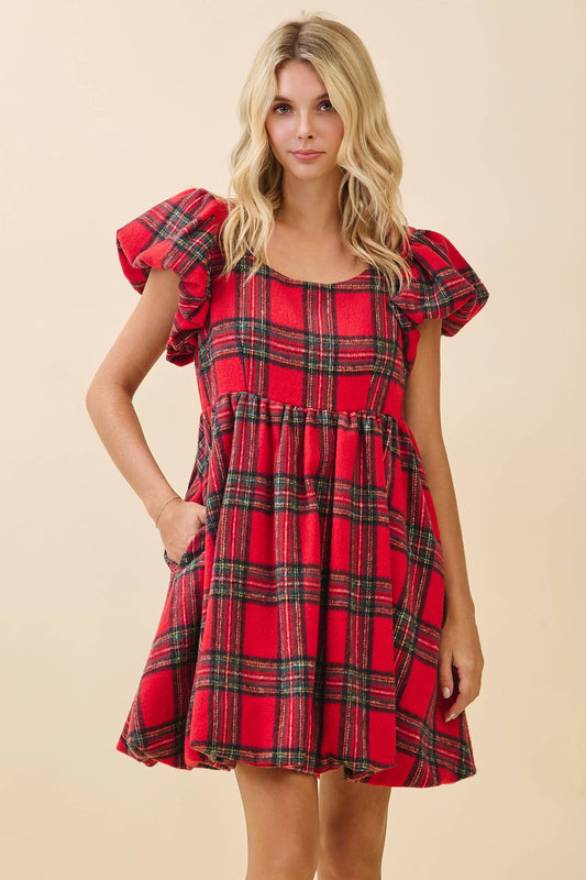 Plaid Bubble Dress CD52154