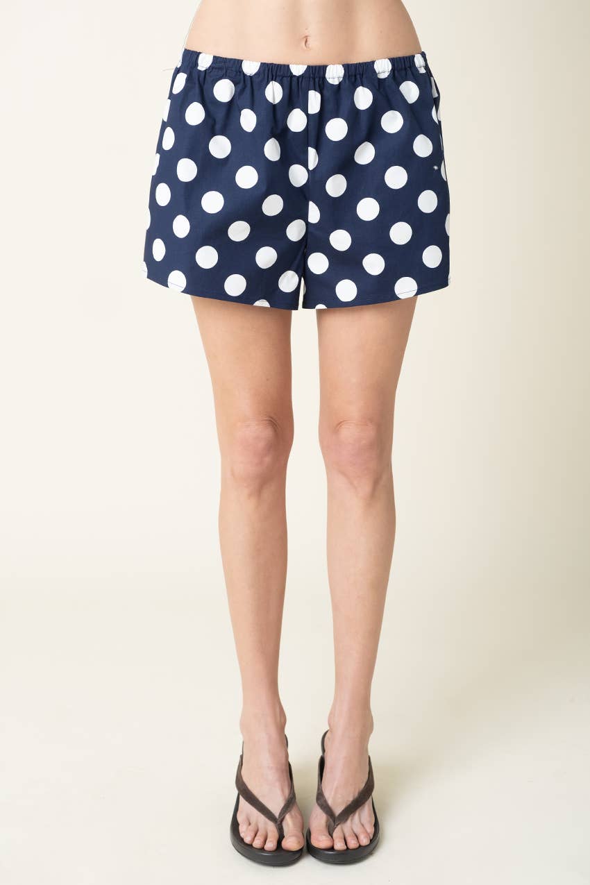 Nina Polka Dot Elastic Shorts