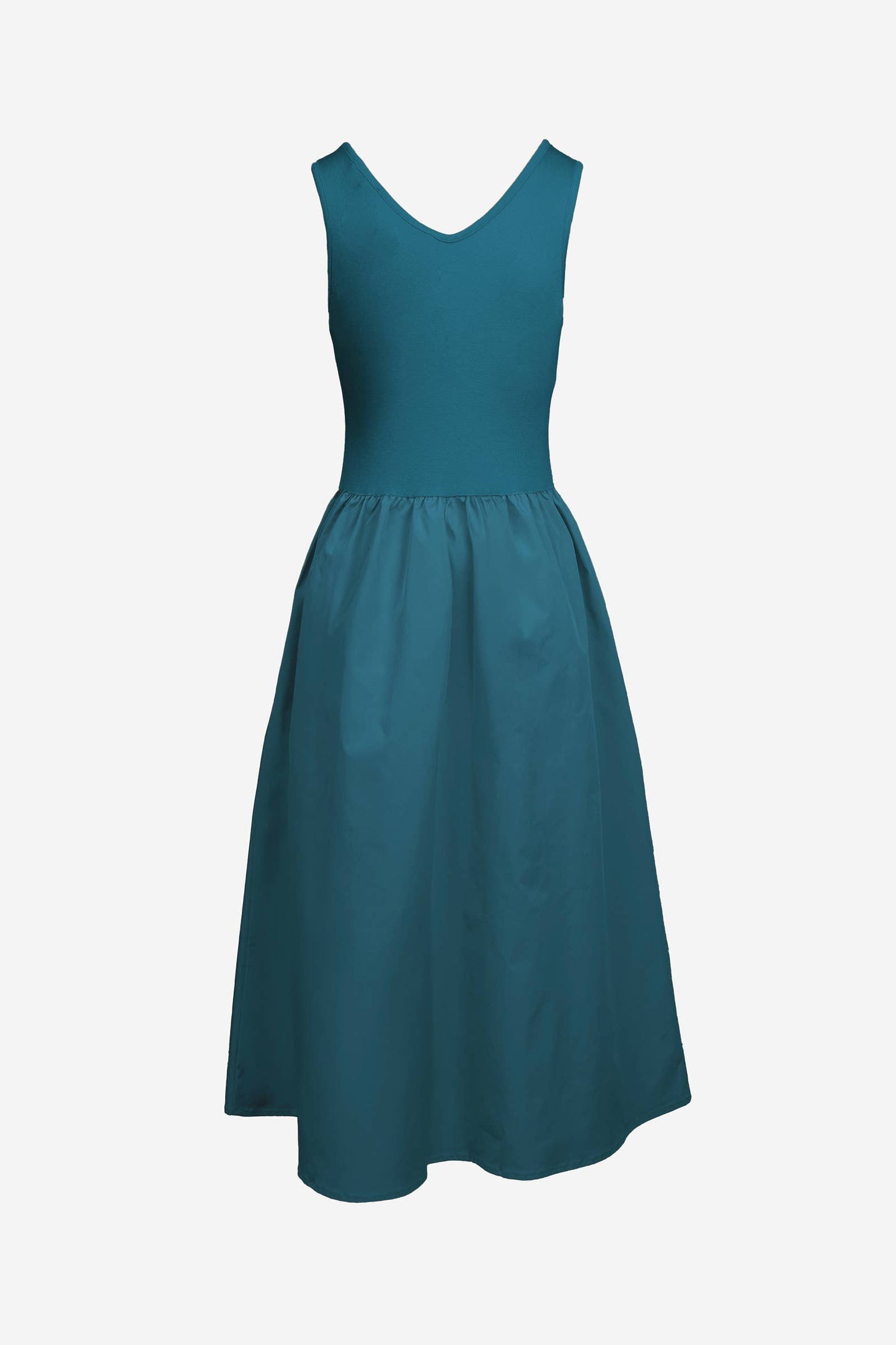 Sleeveless Neck Midi Dress